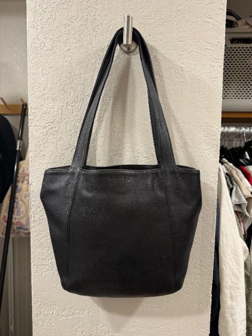 Vintage Coach Black Tote Bag